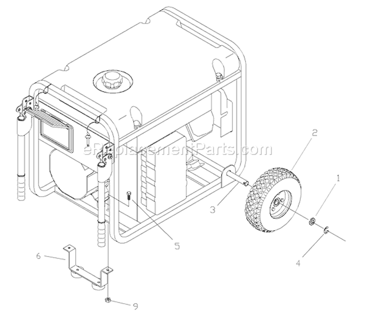 Page D Diagram and Parts List for 030211-1  Briggs and Stratton Generator